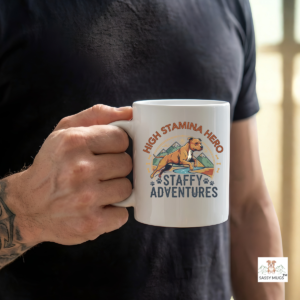 Sassy Mugs Dog Dad Mug High energy hero staffy