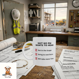 Shit No PM Wants to Hear Mug - Funny Construction PM Checklist - FREE Shipping