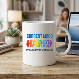 Current mood happy proceed with optimism.