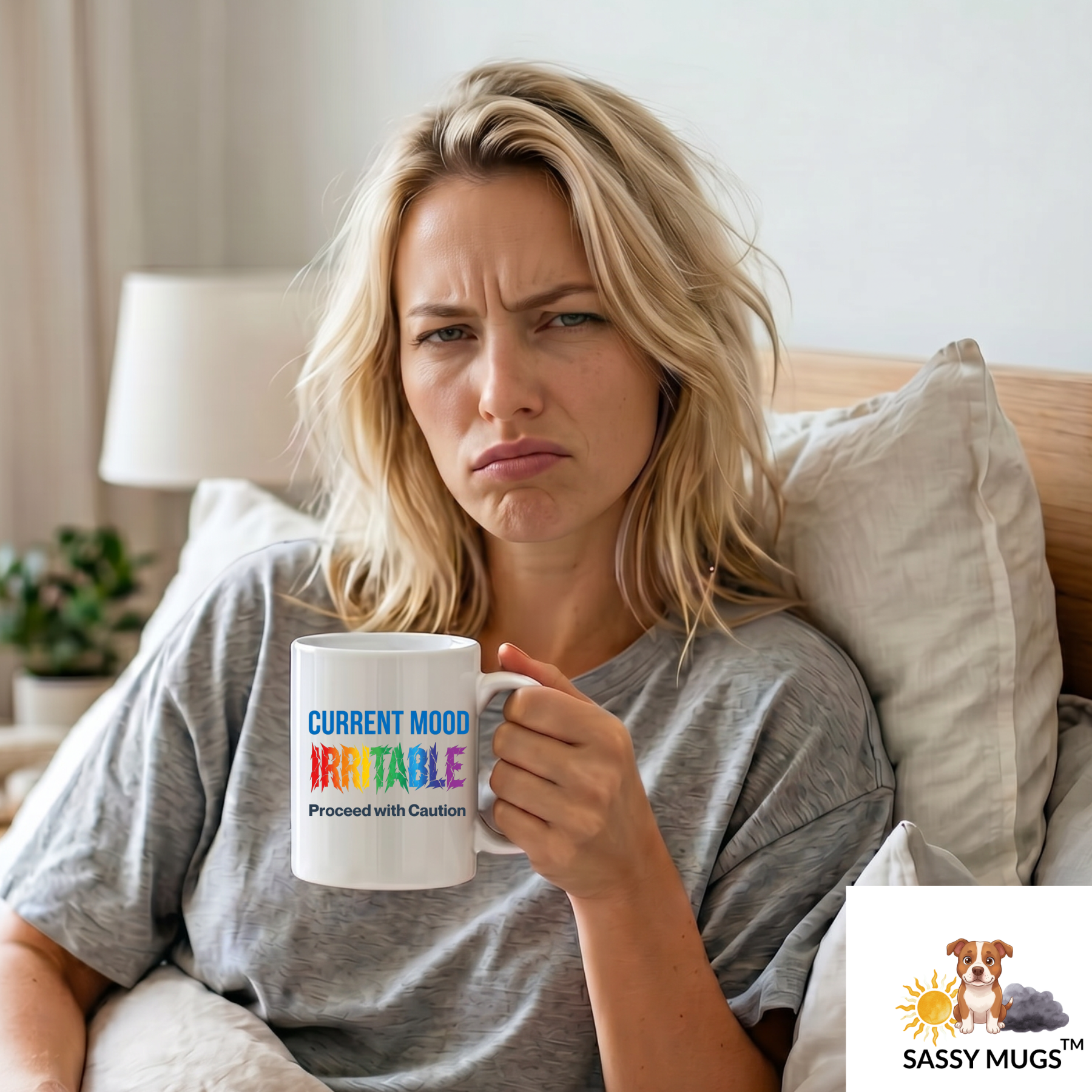 Current Mood Irritable Proceed with Caution Mug – Funny Emotional Rainbow Coffee Cup, Sarcastic Mental Health Gift - Image 6