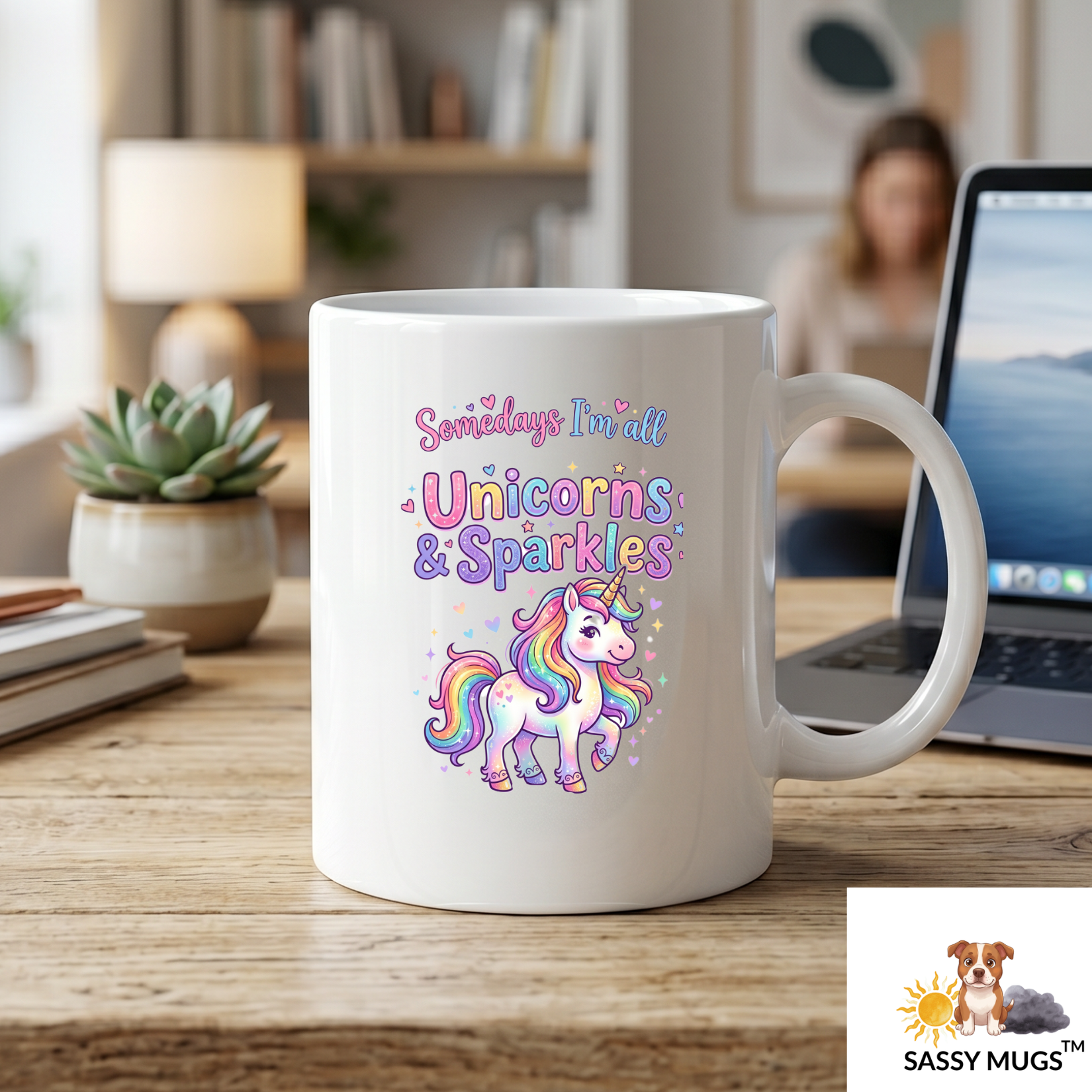 Somedays I’m All Unicorns & Sparkles, Other Days I’m All Dragons & Fire! Funny 11oz Double Sided Mood Swing Fantasy Coffee Mug | Unicorn Dragon Sassy Cup – Sassy Mugs - Image 7