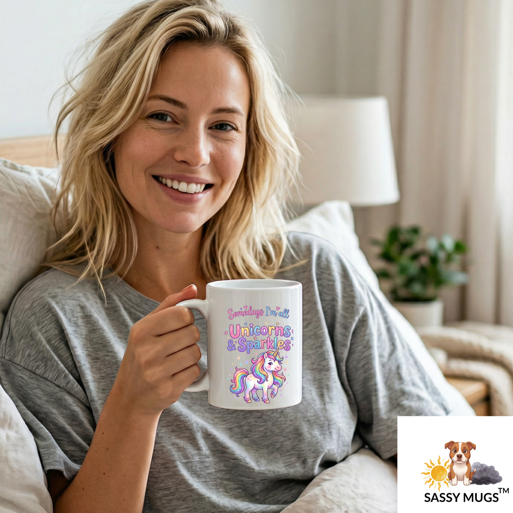 Somedays I’m All Unicorns & Sparkles, Other Days I’m All Dragons & Fire! Funny 11oz Double Sided Mood Swing Fantasy Coffee Mug | Unicorn Dragon Sassy Cup – Sassy Mugs - Image 4